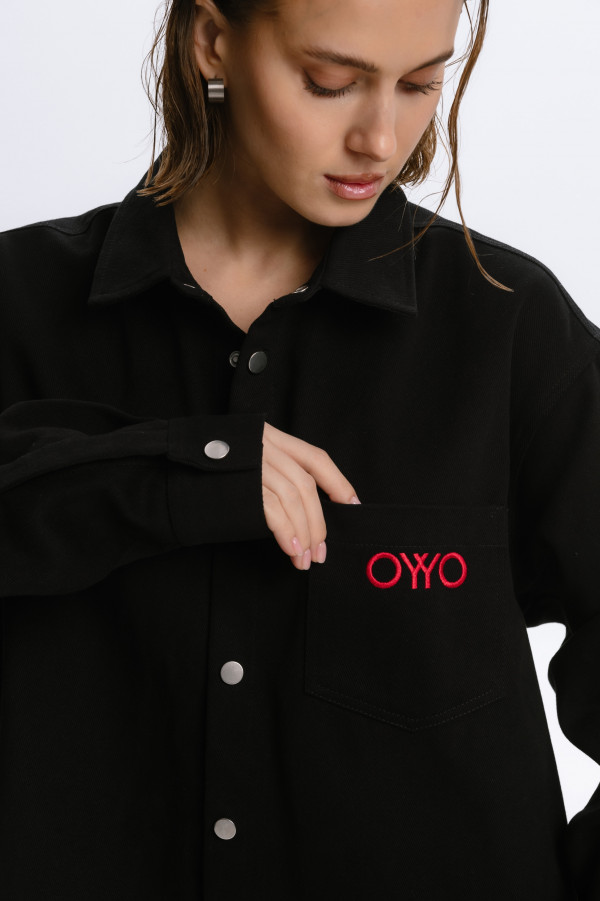 Рубашка OYYO «Тишина силы» База черный M-L