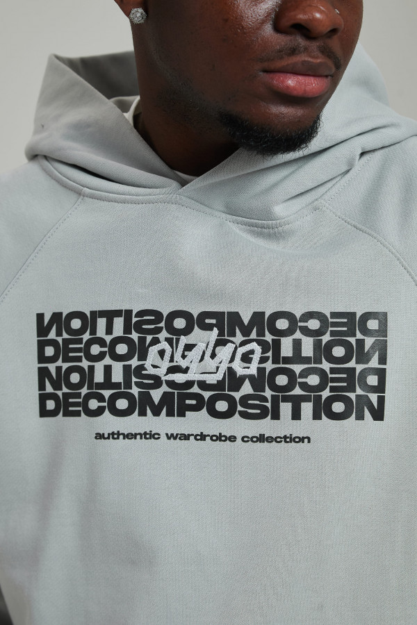 Худи OYYO DECOMPOSITION серый (L)