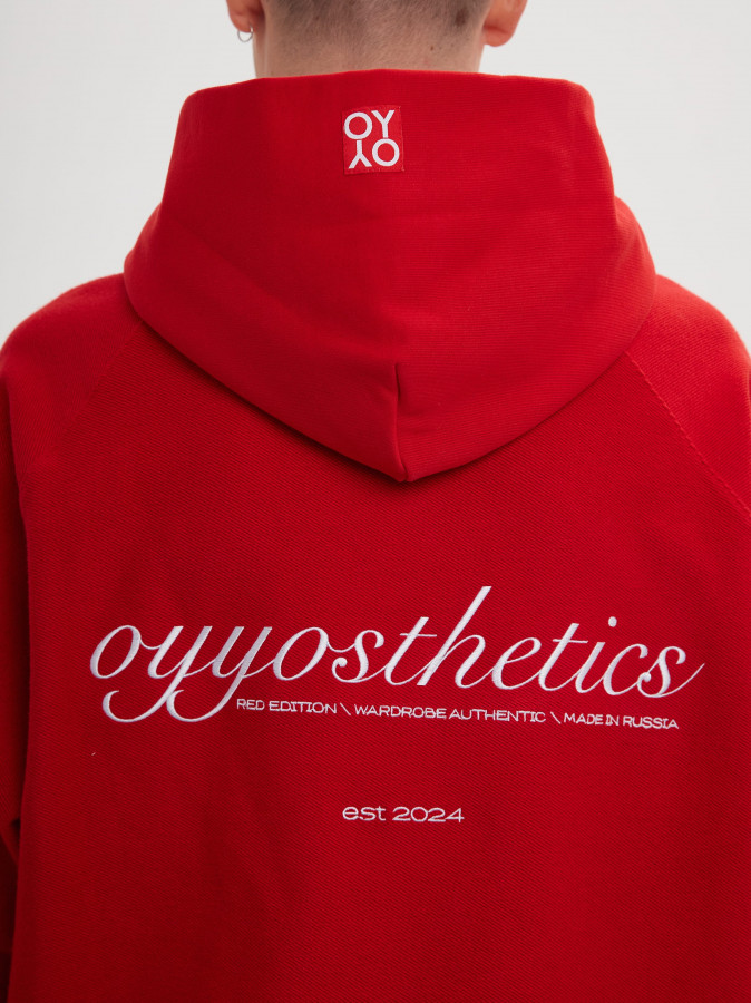 Худи красный OYYOSTHETICS REVERSE (S)