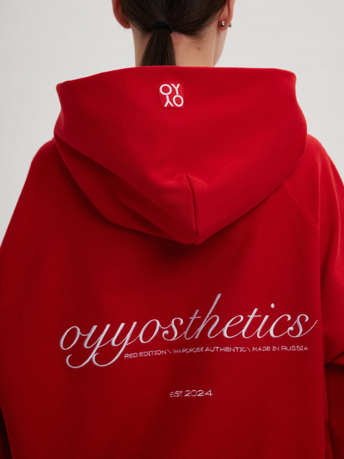 Худи красный OYYOSTHETICS REVERSE (S)